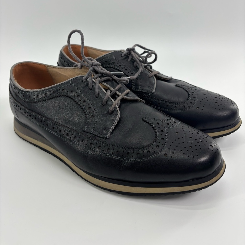 Florsheim limited indigo flux wingtip oxfords 10 black work office comfort